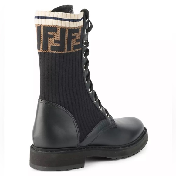 FENDI Boots - Brand New (no box) - Size 7
Rockoko Leather & Knit Combat Boots - Picture 3 of 6